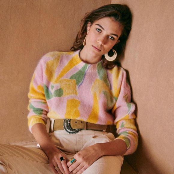 Sezane Sweaters - SÉZANE Bahia Knit Jumper, Multicolored, XS